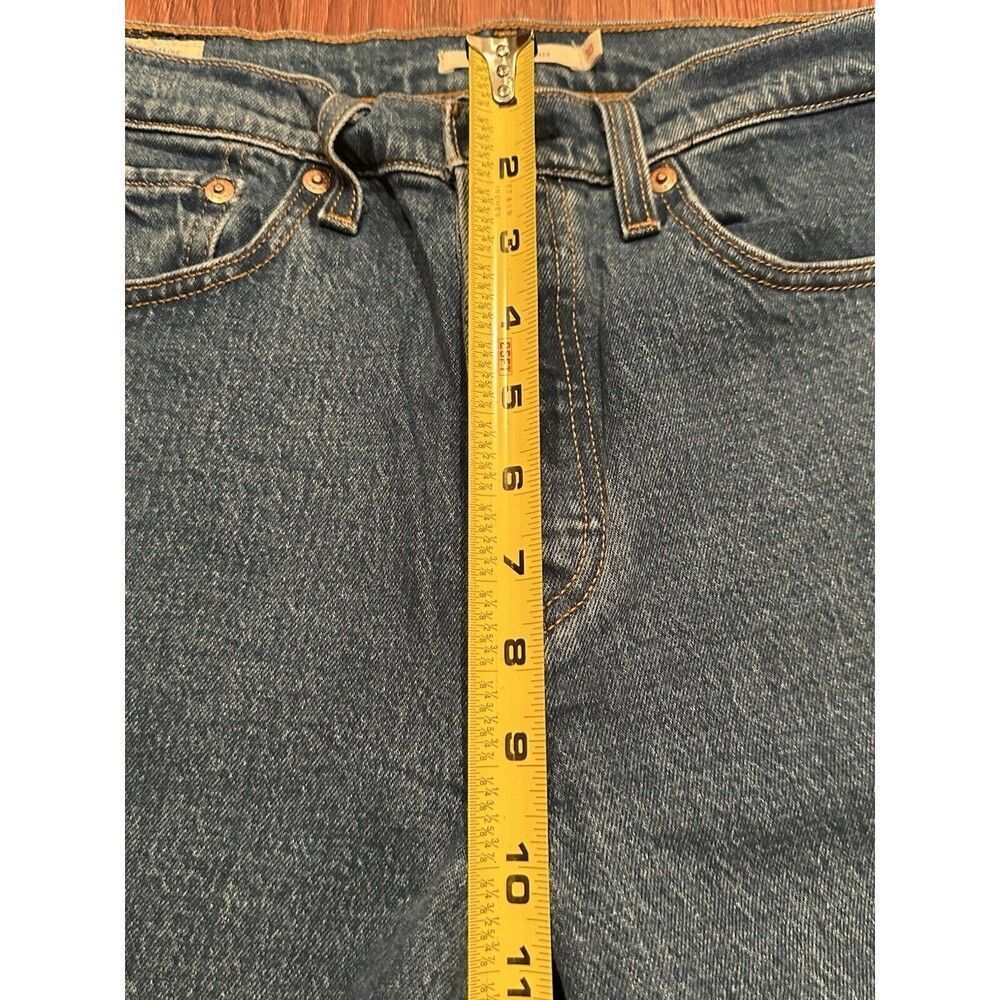 Levis Jeans Womens 30 Blue Wedgie Skinny Cuffed Stretch Medium Wash Denim - Picture 2 of 12